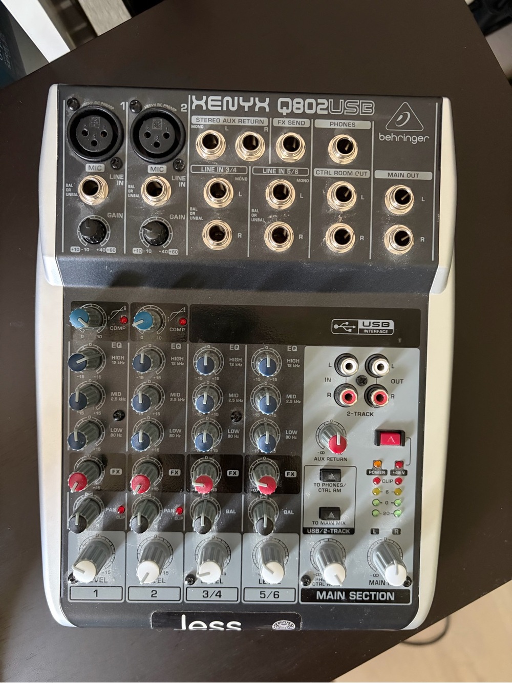 Behringer XENYX Q802USB 8 Input Mixer